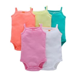image-A generation of summer baby boy cotton short-sleeved mixed color haze triangle romper 5 five-piece suit T0031
