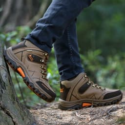 image-Autumn new outdoor hiking shoes high-top large size plus velvet cotton shoes hiking cross-country travel shoes sports and leisure men's shoes