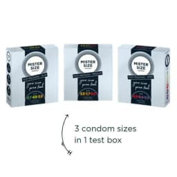 image-Condoms Mister Size Test Packege Slim