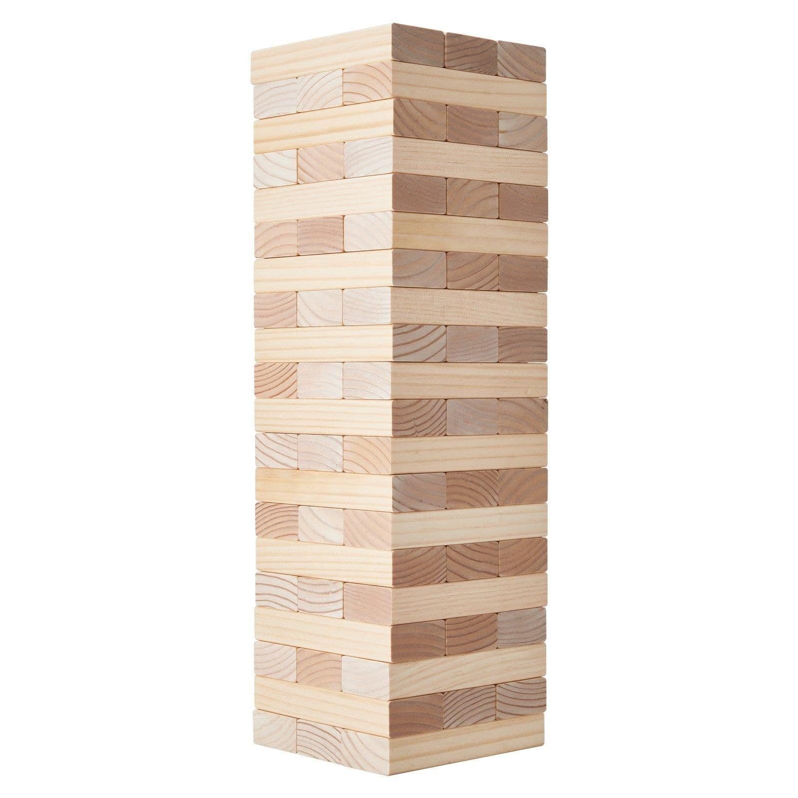 image-VEVOR Tumbling Timber Toy, 60 Blocks Giant Tumble Tower Blocks Game, Pine Wood Tumbling Tower Game with Carry Bag and Scoreboard, Wooden Stacking Game, Tumble Tower Family Games for Indoor/Outdoor