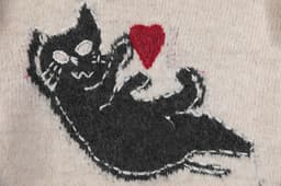 image-New Yew Cat Jacquard Casual Knit Pullover Sweater Women,Spring Vintage