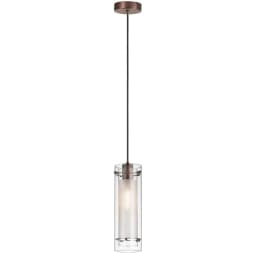 image-Single Pendant Clear Frosted Glass