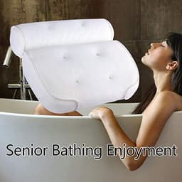 image-In stock bathroom suction cup pillow spa pillow bathtub pillow 3D mesh pillow