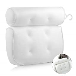image-In stock bathroom suction cup pillow spa pillow bathtub pillow 3D mesh pillow