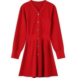 image-Solid Pure High Waist Casual Knit Women Mini Dress,Spring ELF Vintage