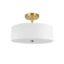 image-3LT Incandescent Semi-Flush AGB, White Shade