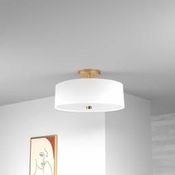image-3LT Incandescent Semi-Flush AGB, White Shade