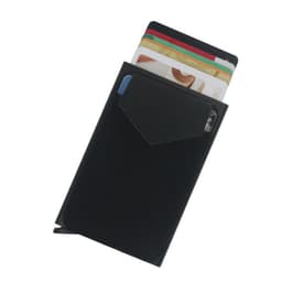 image-Foreign trade cross-border aluminum card holder RFID credit card holder automatic pop-up bank card box Lycra cover card holder