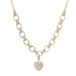 image-Cross-border hot selling pendant women's European and American new style micro-set heart-shaped necklace bracelet set temperament jewelry two-piece wholesale