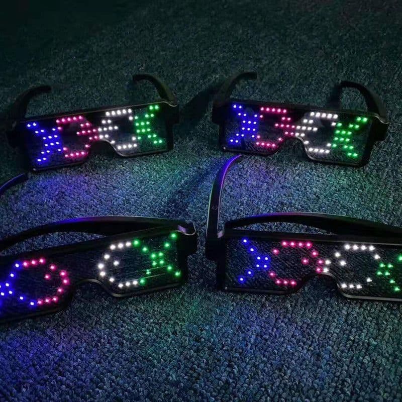 image-Source factory led light-emitting glasses dynamic display glasses party cheer props blinds led glasses