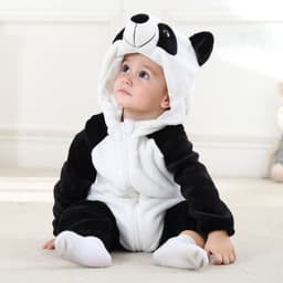 image-MICHLEY Baby Jumpsuit Hooded Flannel - Tiger 70cm