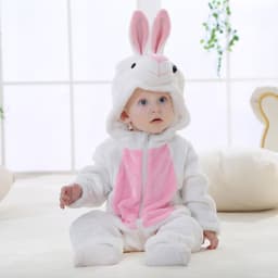 image-MICHLEY Baby Jumpsuit Hooded Flannel - Tiger 70cm