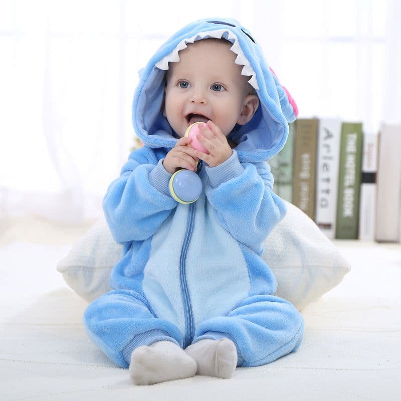 image-MICHLEY Baby Jumpsuit Hooded Flannel - Tiger 70cm