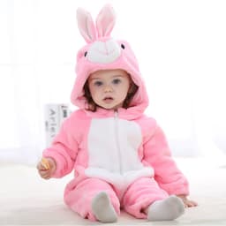 image-MICHLEY Baby Jumpsuit Hooded Flannel - Tiger 70cm