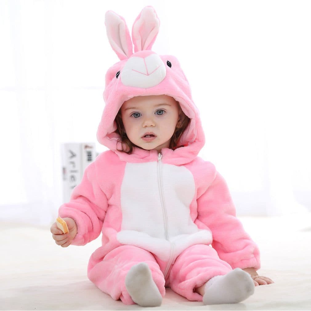 image-MICHLEY Baby Jumpsuit Hooded Flannel - Tiger 70cm
