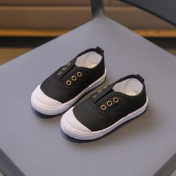 image-Children's shoes spring and autumn new one-step children's canvas shoes baby soft-soled shoes student kindergarten white indoor wholesale