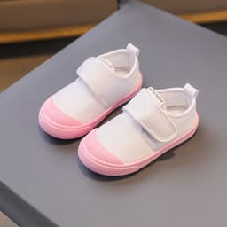 image-Children's shoes spring and autumn new one-step children's canvas shoes baby soft-soled shoes student kindergarten white indoor wholesale