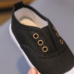 image-Children's shoes spring and autumn new one-step children's canvas shoes baby soft-soled shoes student kindergarten white indoor wholesale