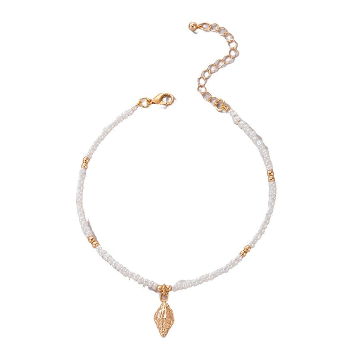 image-Bohemian Shell Anklet, Alloy, Adjustable Size 17-32CM
