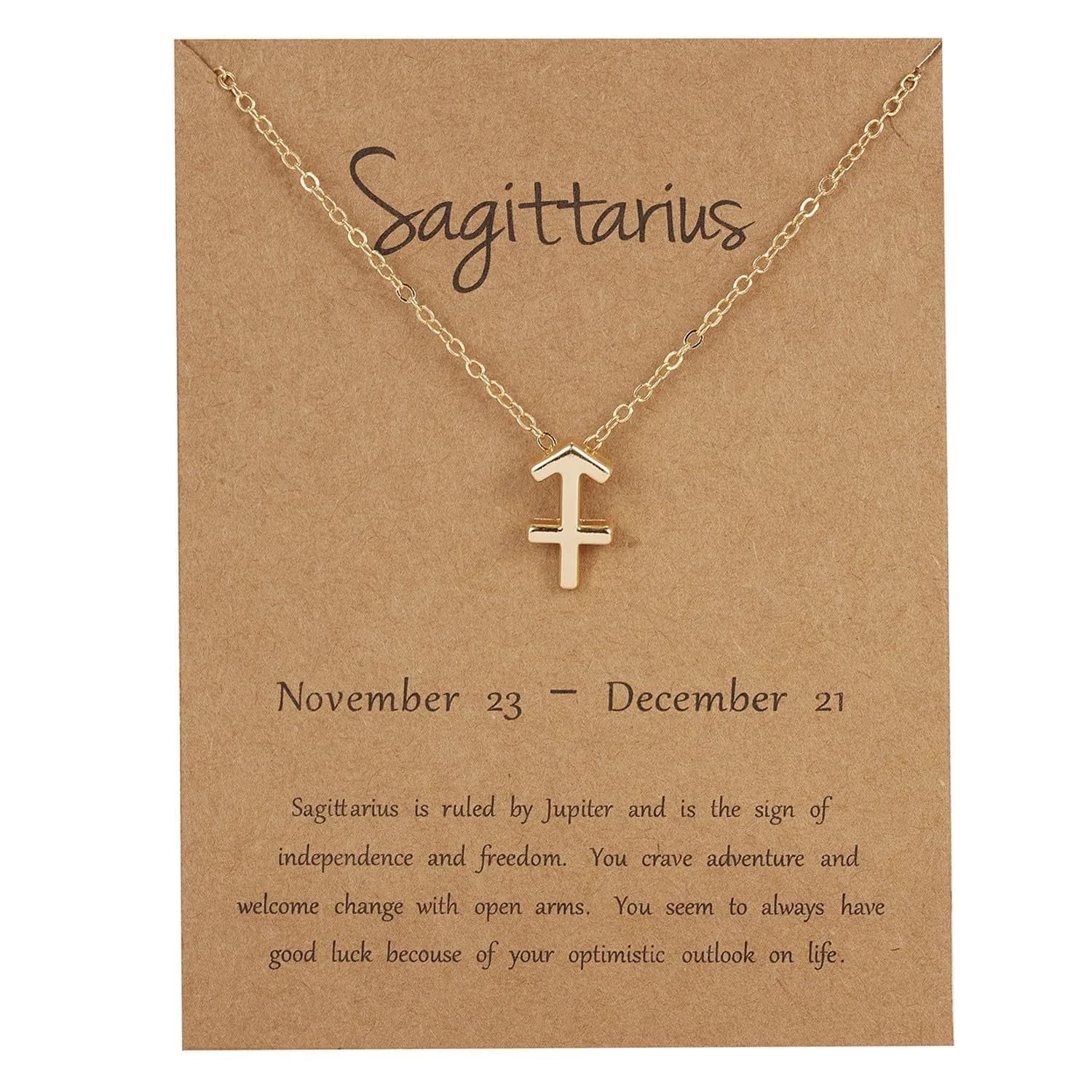 image-Cross-border hot sale personality symbol version twelve constellation alloy paper card necklace personality clavicle chain spot wholesale