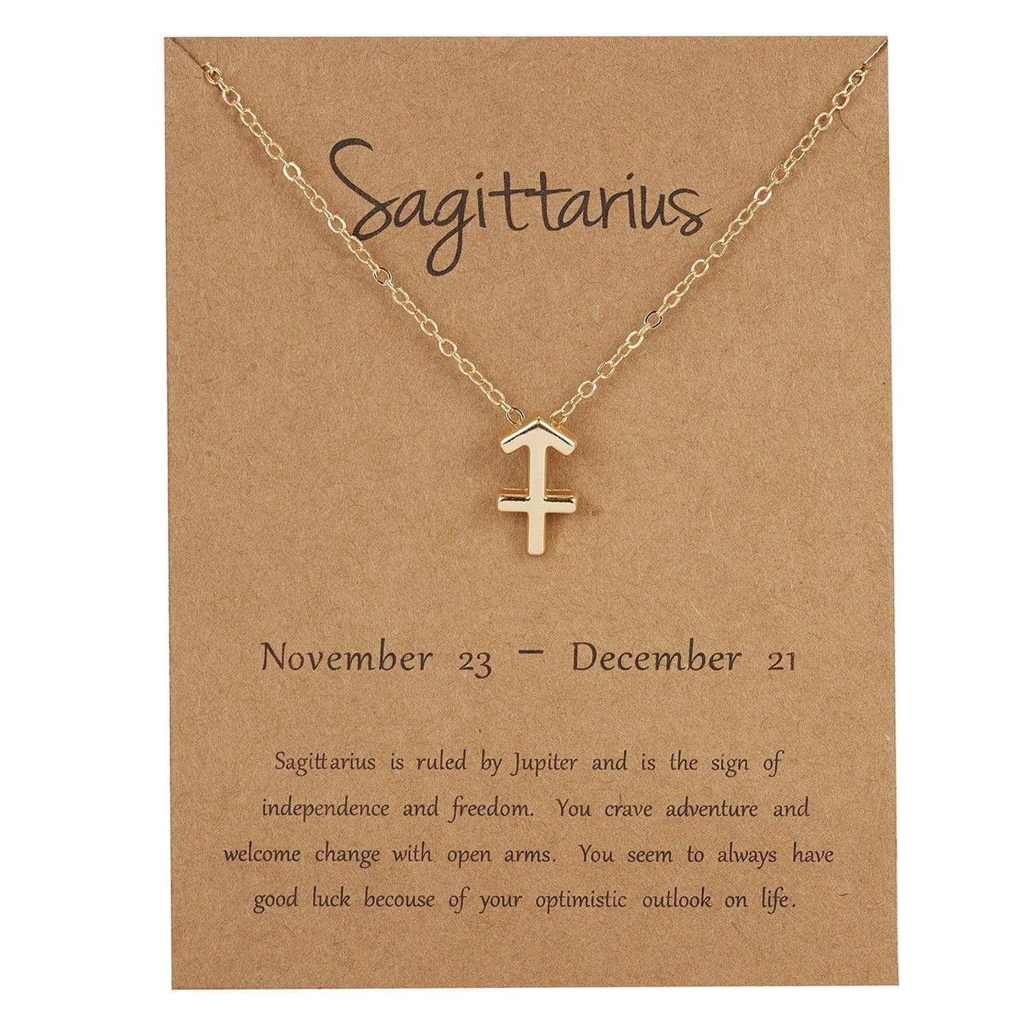 image-Cross-border hot sale personality symbol version twelve constellation alloy paper card necklace personality clavicle chain spot wholesale
