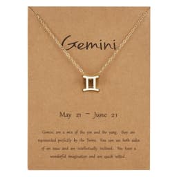 image-Cross-border hot sale personality symbol version twelve constellation alloy paper card necklace personality clavicle chain spot wholesale