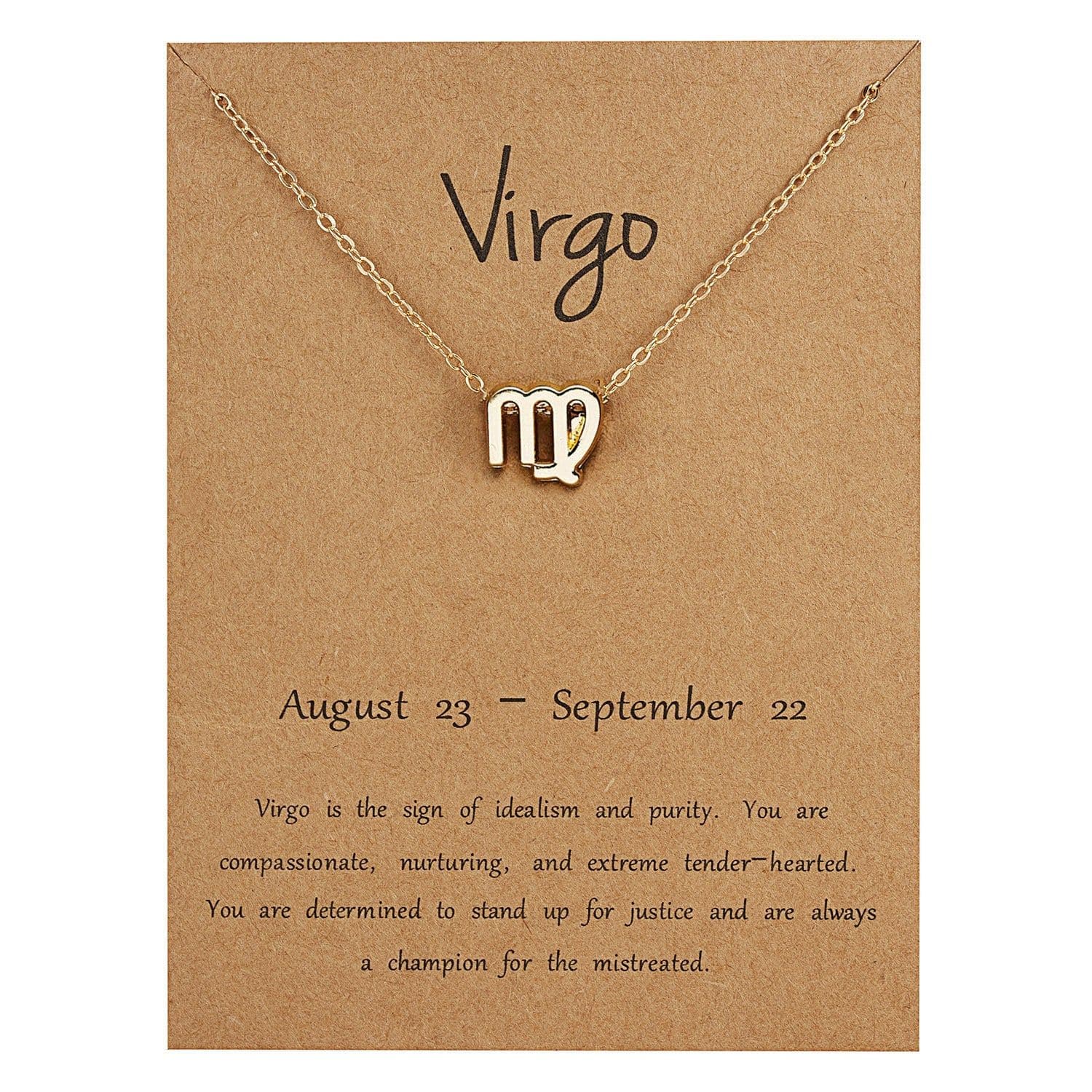 image-Cross-border hot sale personality symbol version twelve constellation alloy paper card necklace personality clavicle chain spot wholesale