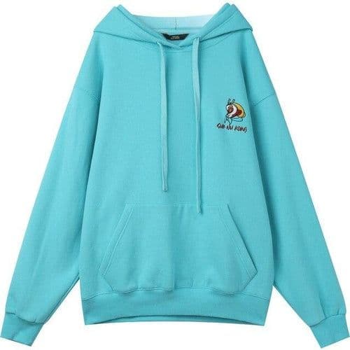 image-Monkey King Embroidery Casual Oversize Hoodies Sweatshirt Women,Spring