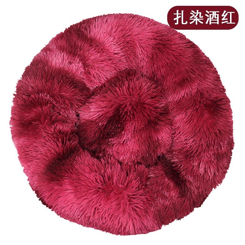 image-Factory direct cat litter kennel plush round dog bed warm pad pet litter dog pad supplies wholesale