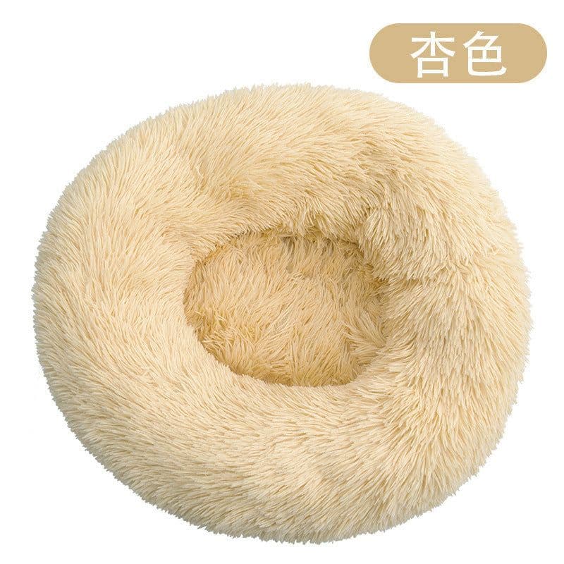 image-Factory direct cat litter kennel plush round dog bed warm pad pet litter dog pad supplies wholesale