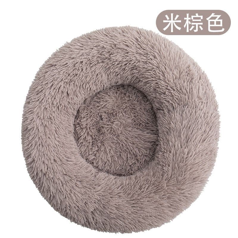 image-Factory direct cat litter kennel plush round dog bed warm pad pet litter dog pad supplies wholesale