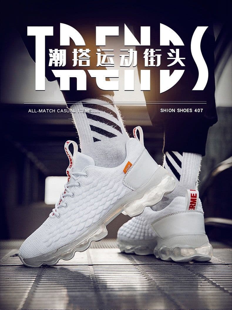 image-Cross-border new shoes men's trendy shoes knife edge running shoes casual shoes youth large size sports running shoes