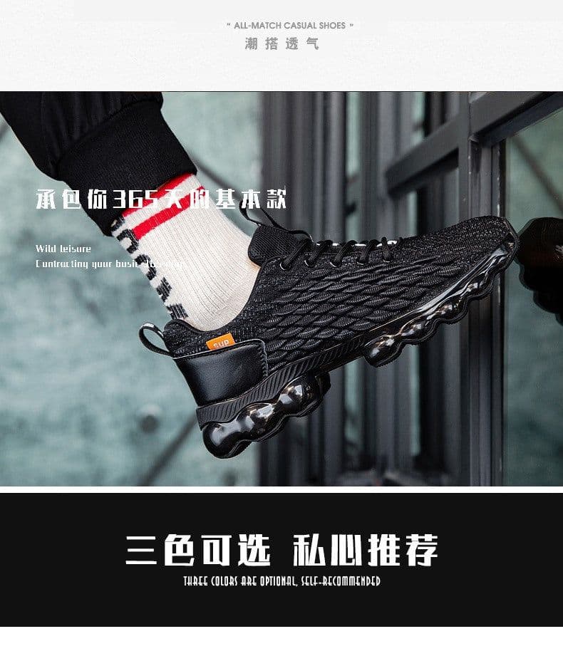 image-Cross-border new shoes men's trendy shoes knife edge running shoes casual shoes youth large size sports running shoes