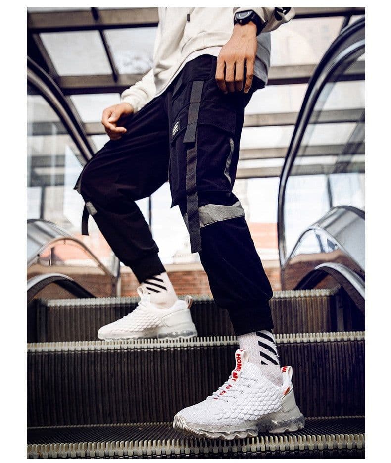 image-Cross-border new shoes men's trendy shoes knife edge running shoes casual shoes youth large size sports running shoes