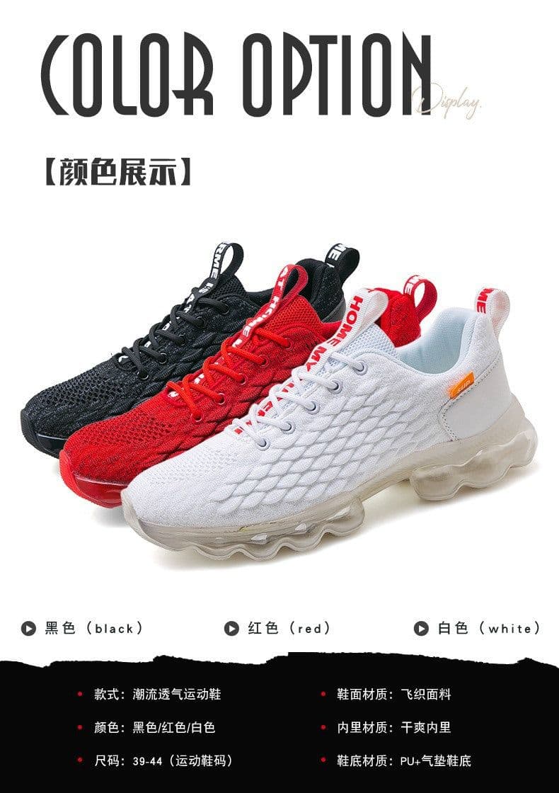 image-Cross-border new shoes men's trendy shoes knife edge running shoes casual shoes youth large size sports running shoes