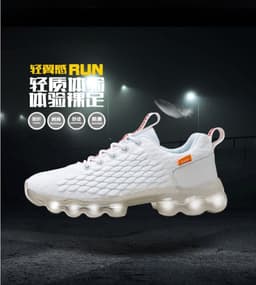 image-Cross-border new shoes men's trendy shoes knife edge running shoes casual shoes youth large size sports running shoes