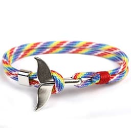 image-Cross-border hot-selling ship anchor type whale tail bracelet 550 umbrella rope handmade couple bracelet custom jewelry wholesale