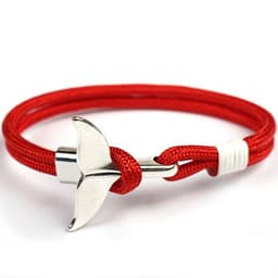 image-Cross-border hot-selling ship anchor type whale tail bracelet 550 umbrella rope handmade couple bracelet custom jewelry wholesale