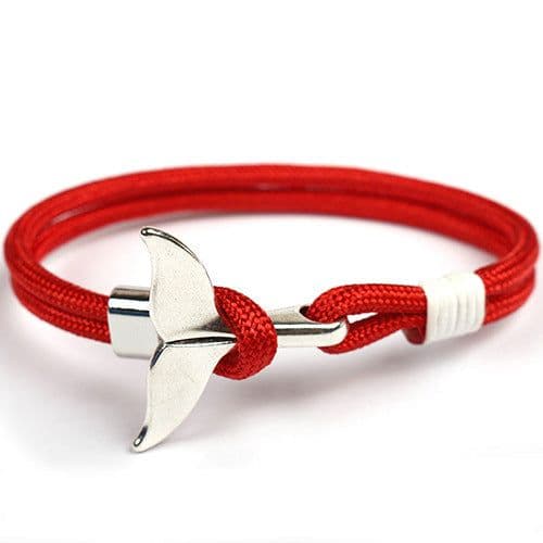 image-Cross-border hot-selling ship anchor type whale tail bracelet 550 umbrella rope handmade couple bracelet custom jewelry wholesale