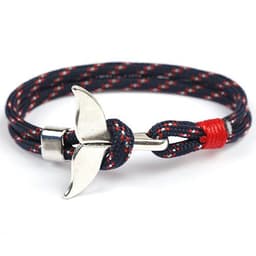 image-Cross-border hot-selling ship anchor type whale tail bracelet 550 umbrella rope handmade couple bracelet custom jewelry wholesale