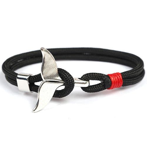 image-Cross-border hot-selling ship anchor type whale tail bracelet 550 umbrella rope handmade couple bracelet custom jewelry wholesale