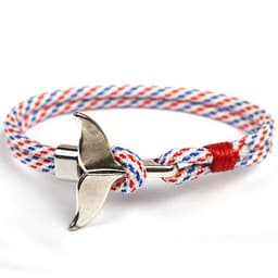 image-Cross-border hot-selling ship anchor type whale tail bracelet 550 umbrella rope handmade couple bracelet custom jewelry wholesale