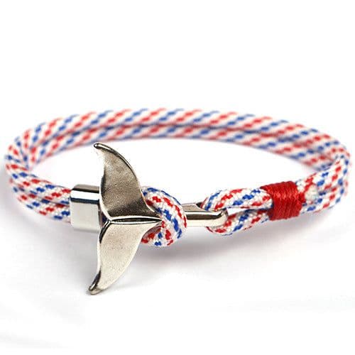 image-Cross-border hot-selling ship anchor type whale tail bracelet 550 umbrella rope handmade couple bracelet custom jewelry wholesale