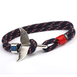 image-Cross-border hot-selling ship anchor type whale tail bracelet 550 umbrella rope handmade couple bracelet custom jewelry wholesale