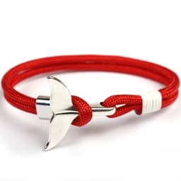 image-Cross-border hot-selling ship anchor type whale tail bracelet 550 umbrella rope handmade couple bracelet custom jewelry wholesale
