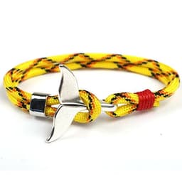image-Cross-border hot-selling ship anchor type whale tail bracelet 550 umbrella rope handmade couple bracelet custom jewelry wholesale