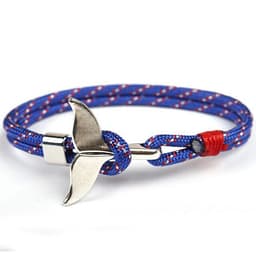 image-Cross-border hot-selling ship anchor type whale tail bracelet 550 umbrella rope handmade couple bracelet custom jewelry wholesale