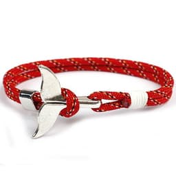 image-Cross-border hot-selling ship anchor type whale tail bracelet 550 umbrella rope handmade couple bracelet custom jewelry wholesale
