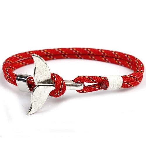 image-Cross-border hot-selling ship anchor type whale tail bracelet 550 umbrella rope handmade couple bracelet custom jewelry wholesale