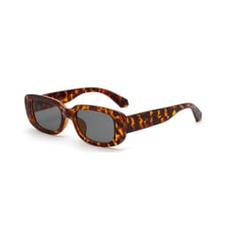 image-Wuhuama glasses manufacturer 95004 small square frame tortoiseshell sunglasses for women retro leopard print small sunglasses for men